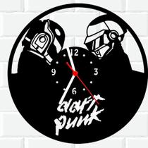 Relógio De Madeira MDF Parede Daft Punk Eletronica