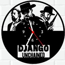 Relógio De Madeira MDF Parede Django Livre Tarantino
