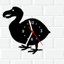 Relógio De Madeira MDF Parede Dodo Passaro Natureza