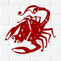 Relógio De Madeira MDF Parede Escorpiao Inseto V