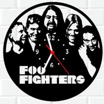 Relógio De Madeira MDF Parede Foo Fighters Rock - 3D Fantasy