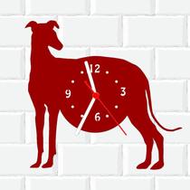 Relógio De Madeira MDF Parede Galgo Cachorro Pet V