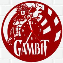 Relógio De Madeira MDF Parede Gambit X-men Heroi Marvel V