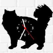 Relógio De Madeira MDF Parede Gato Pet 10