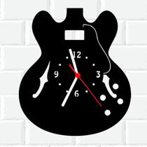 Relógio De Madeira MDF Parede Guitarra Instrumento 5