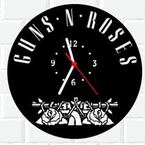 Relógio De Madeira MDF Parede Guns N Roses Rock 1 - 3D Fantasy