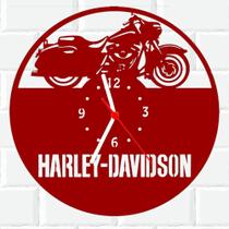 Relógio De Madeira MDF Parede Harley Davidson Moto 2 V