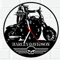 Relógio De Madeira MDF Parede Harley Davidson Moto 3