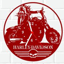 Relógio De Madeira MDF Parede Harley Davidson Moto 3 V - 3D Fantasy
