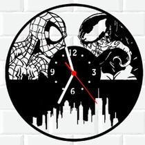 Relógio De Madeira MDF Parede Homem Aranha Heroi Marvel 3