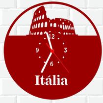 Relógio De Madeira MDF Parede Italia Viagem Turismo 2 V