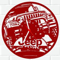 Relógio De Madeira MDF Parede Jeep Carro 2 V