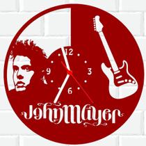 Relógio De Madeira MDF Parede John Mayer Cantor Musica 1 V - 3D Fantasy