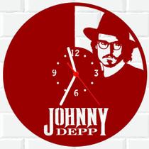 Relógio De Madeira MDF Parede Johnny Depp Ator V - 3D Fantasy
