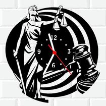 Relógio De Madeira MDF Parede Justiça Direito 1