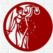 Relógio De Madeira MDF Parede Justiça Direito 2 V