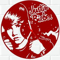 Relógio De Madeira MDF Parede Justin Bieber Cantor V