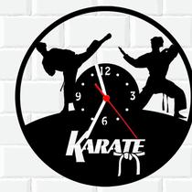 Relógio De Madeira MDF Parede Karate Luta
