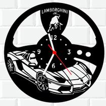 Relógio De Madeira MDF Parede Lamborghini Carro