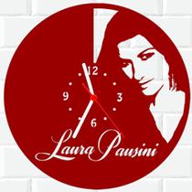 Relógio De Madeira MDF Parede Laura Pausini Cantora V Relógio De Madeira MDF Parede Laura Pausini Cantora V