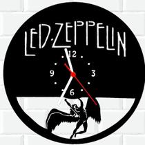 Relógio De Madeira MDF Parede Led Zeppelin Rock 1 - 3D Fantasy