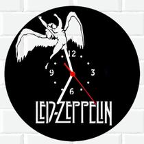 Relógio De Madeira MDF Parede Led Zeppelin Rock 3 - 3D Fantasy