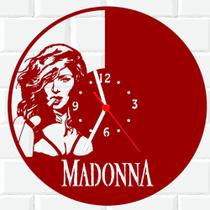 Relógio De Madeira MDF Parede Madonna Cantora 1 V Relógio De Madeira MDF Parede Madonna Cantora 1 V