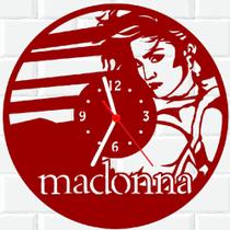 Relógio De Madeira MDF Parede Madonna Cantora 2 V - 3D Fantasy
