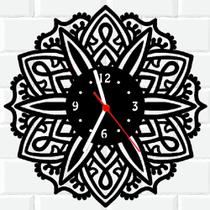 Relógio De Madeira MDF Parede Mandala 10