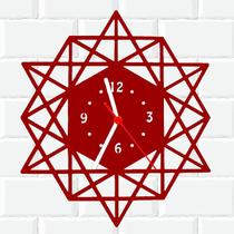 Relógio De Madeira MDF Parede Mandala 10 V