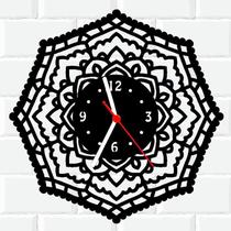 Relógio De Madeira MDF Parede Mandala 2