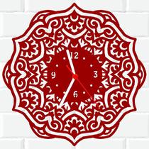 Relógio De Madeira MDF Parede Mandala 5 V