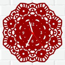 Relógio De Madeira MDF Parede Mandala 9 V