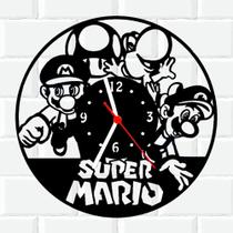 Relógio De Madeira MDF Parede Mario Bros Game 1