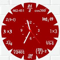Relógio De Madeira MDF Parede Matematica Aritmetica 2 V - 3D Fantasy