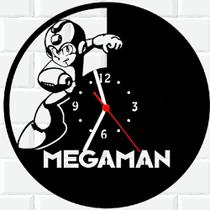 Relógio De Madeira MDF Parede Mega Man