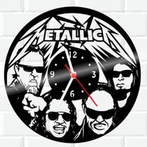 Relógio De Madeira MDF Parede Metallica Rock 1