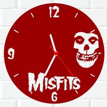 Relógio De Madeira MDF Parede Misfits Rock V