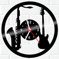Relógio De Madeira MDF Parede Musica 10
