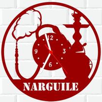 Relógio De Madeira MDF Parede Narguile V