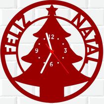 Relógio De Madeira MDF Parede Natal 1 V