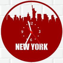 Relógio De Madeira MDF Parede Nova Iorque New York V - 3D Fantasy