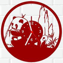 Relógio De Madeira MDF Parede Panda V