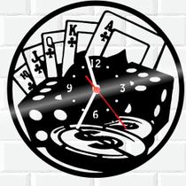Relógio De Madeira MDF Parede Poker 2