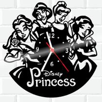 Relógio De Madeira MDF Parede Princesas