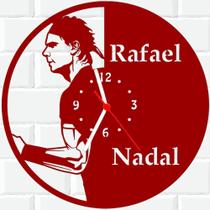 Relógio De Madeira MDF Parede Rafael Nadal Tenis V