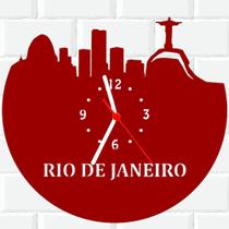 Relógio De Madeira MDF Parede Rio De Janeiro Viagem V - 3D Fantasy