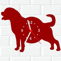 Relógio De Madeira MDF Parede Rottweiler Cachorro Pet 3 V