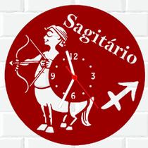 Relógio De Madeira MDF Parede Sagitario Signo V