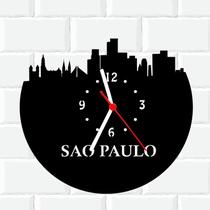 Relógio De Madeira MDF Parede São Paulo Viagem Turismo 1 - 3D Fantasy